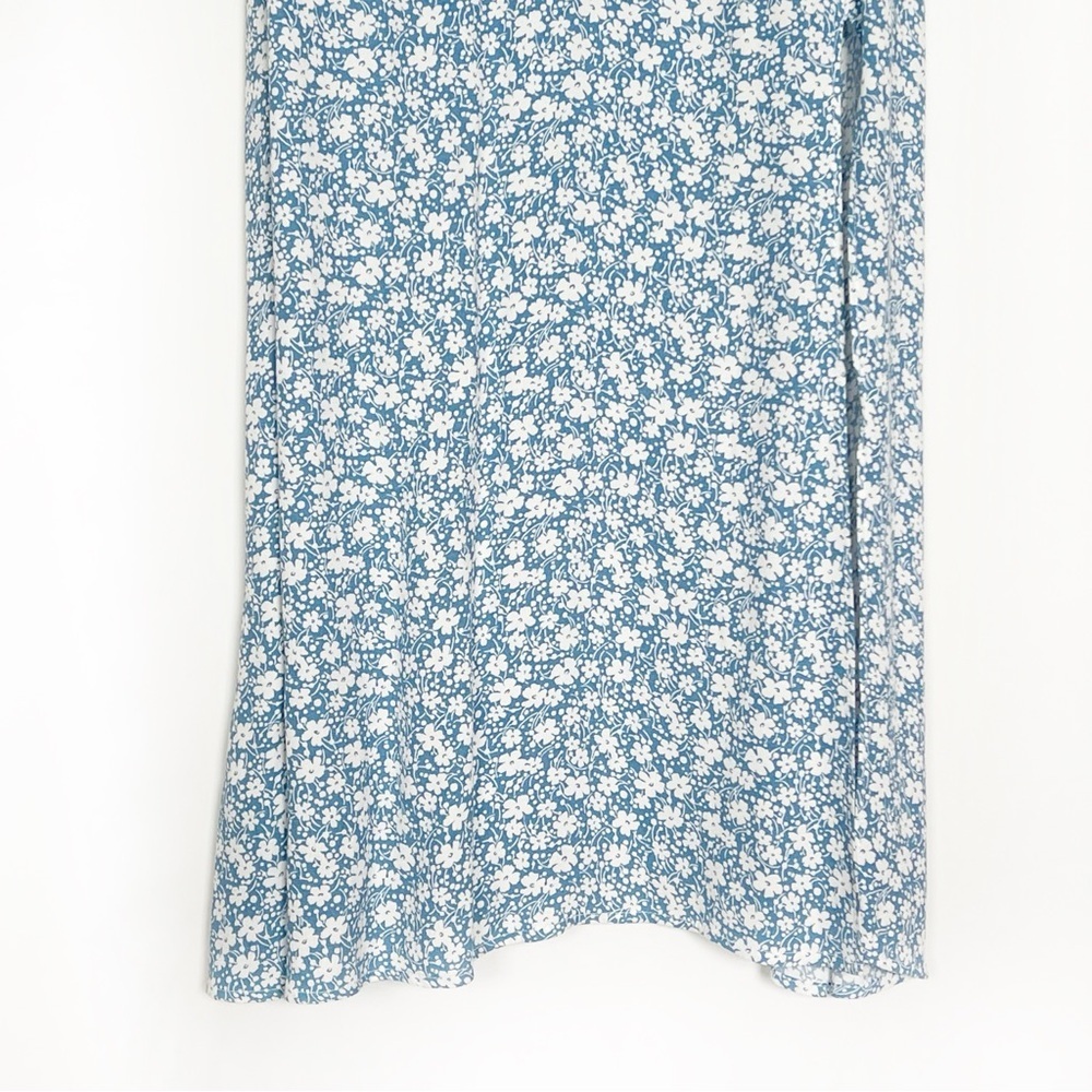 Reformation Crimini Blue White Floral Slip Midi Dress Size 12 - Picture 6 of 12
